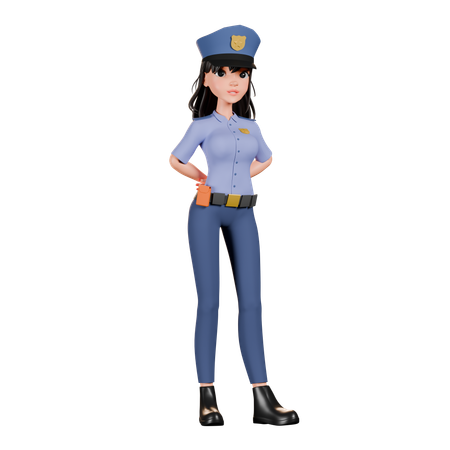 Law Enforcer In Upright Position  3D Icon
