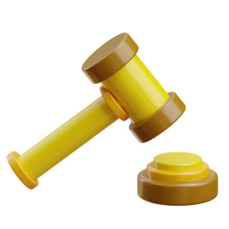 Law Hammer  3D Icon