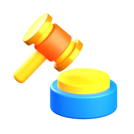 Law Hammer  3D Icon