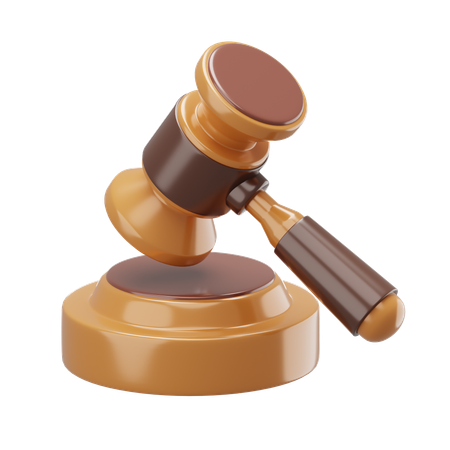 Law hammer  3D Icon
