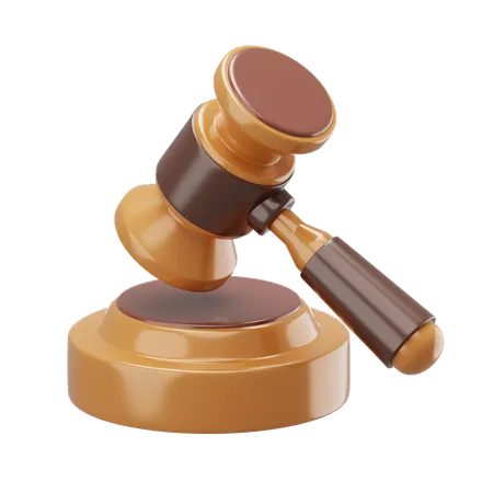 Law hammer  3D Icon