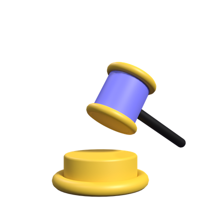 Law Hammer  3D Illustration