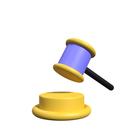 Law Hammer 3D Illustration