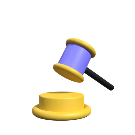 Law Hammer 3D Illustration