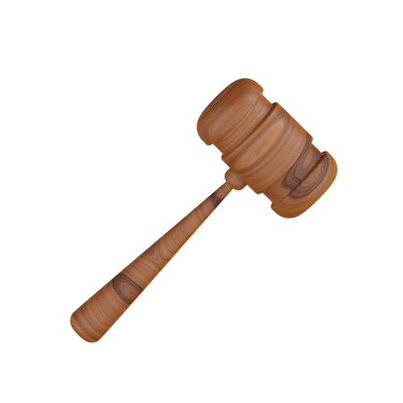 Law Hammer 3D Icon
