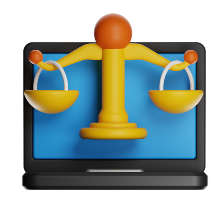 Law Laptop  3D Icon