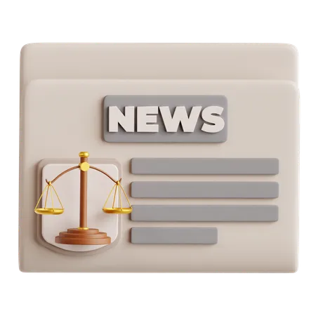 Law News  3D Icon