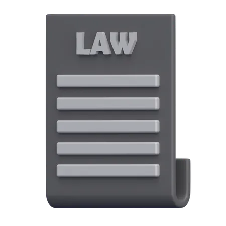 Law Paper  3D Icon
