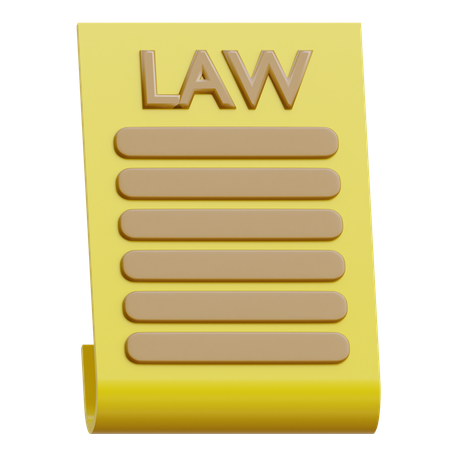 Law Paper  3D Icon