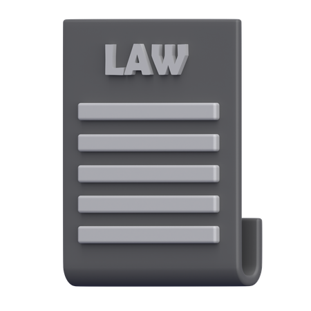 Law Paper  3D Icon