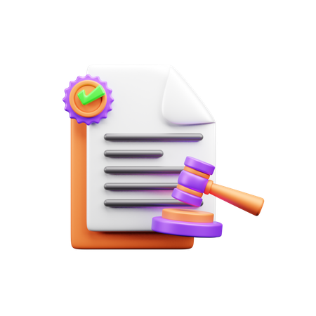 Law Paper  3D Icon