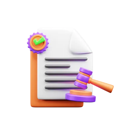 Law Paper  3D Icon