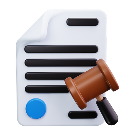 Law Paper  3D Icon