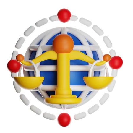 Law Worldwide  3D Icon
