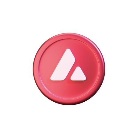 Lawinen-Kryptomünze  3D Icon