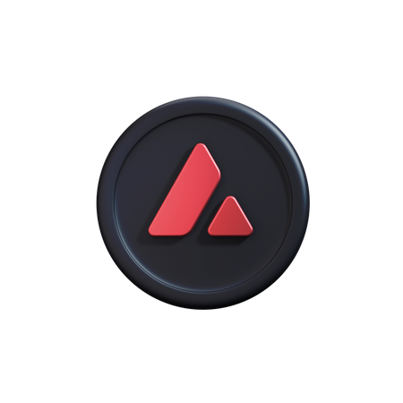 Lawinen-Kryptomünze  3D Icon