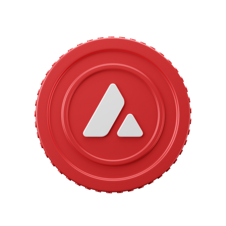 Avalance-Münze AVAX  3D Icon