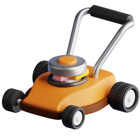 Lawn Mower 3 D Icon 3D Icon