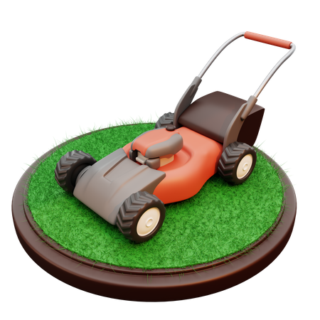 Lawn Mower 3D Illustration