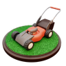 grass cutter 3d logo