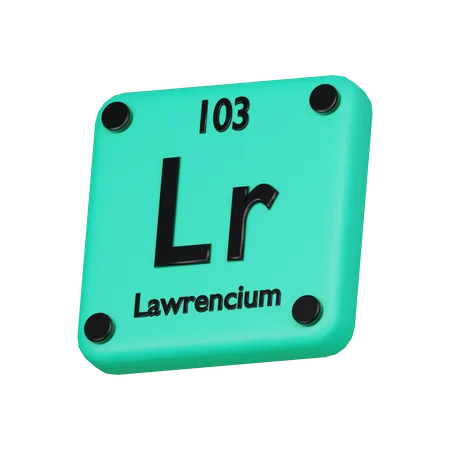 Lawrencium Element 3 D Icon 3D Icon