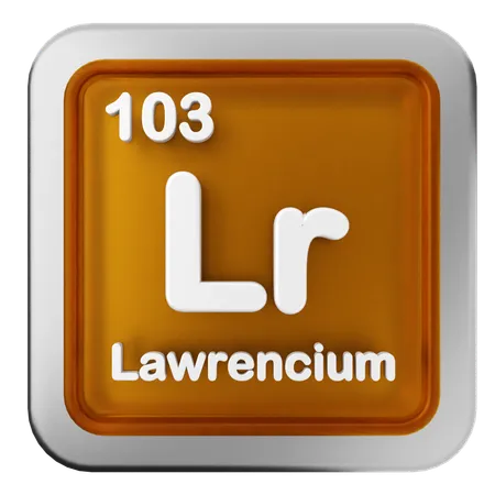 Tabela periódica de lawrêncio  3D Icon