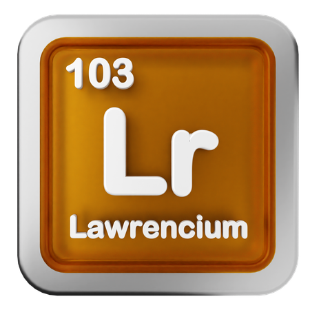 Tableau périodique du lawrencium  3D Icon