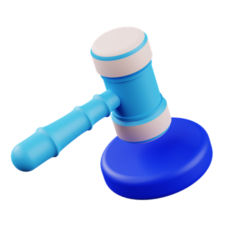 Lawyer Hammer  3D Icon