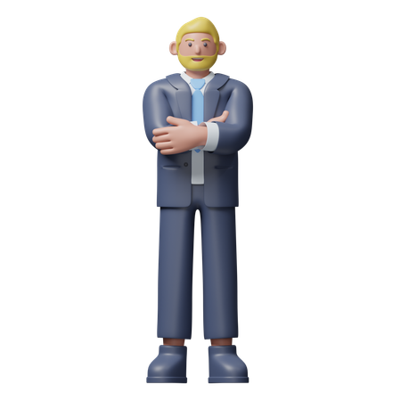 Lawyer Standing Confidently  3D Illustration