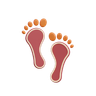 3d laxmi footprint emoji