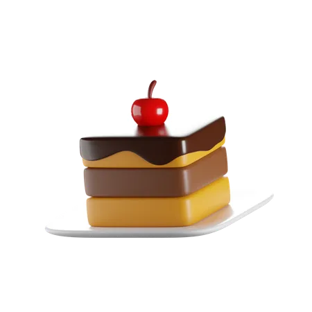 Layer Chocolate Cake  3D Icon