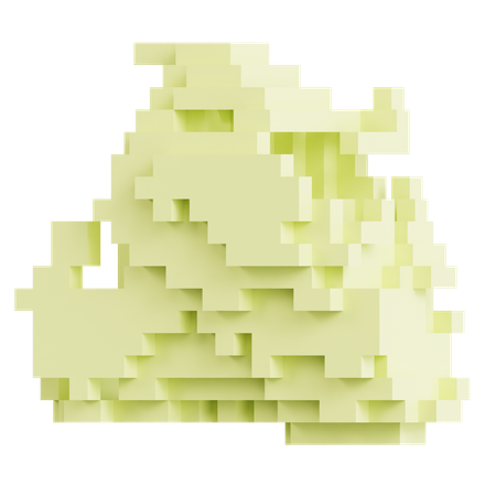 Layered Abstract Slope Form  3D Icon