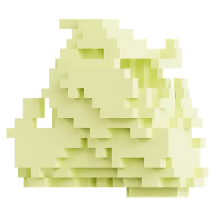 Layered Abstract Slope Form  3D Icon