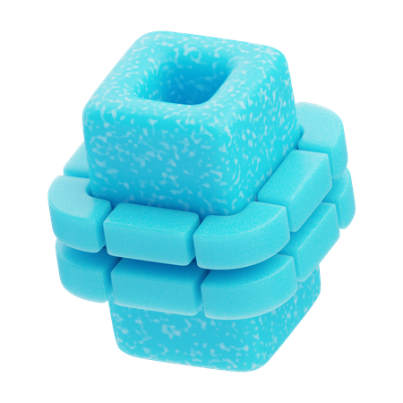 Layered Block  3D Icon