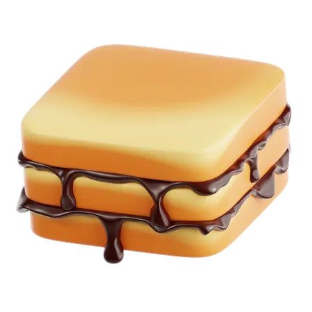 Layered Chocolate Dessert  3D Icon