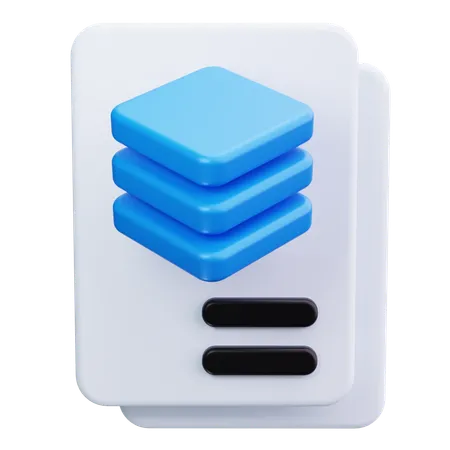 階層化文書  3D Icon