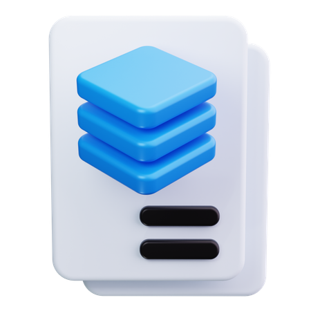 Layered Document  3D Icon