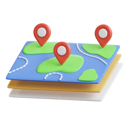 Layered Maps  3D Icon