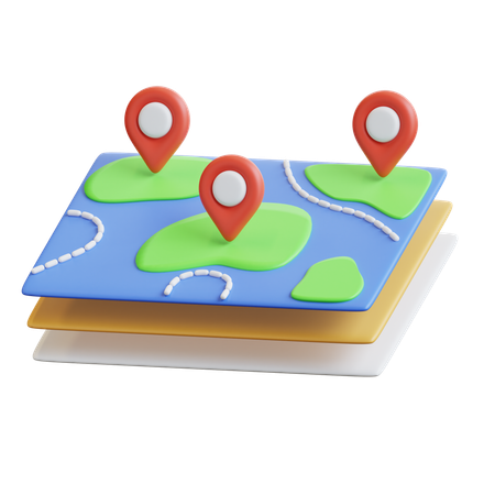 Layered Maps  3D Icon