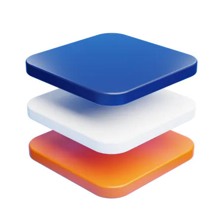 Layer Stack 3 D Icon 3D Icon