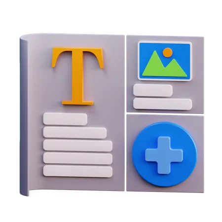 Layout  3D Icon