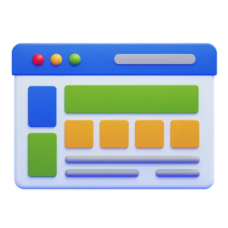Layout  3D Icon