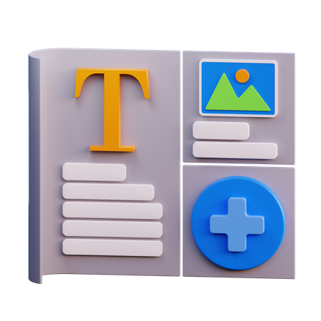 Layout  3D Icon