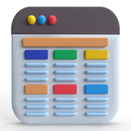 Layout  3D Icon