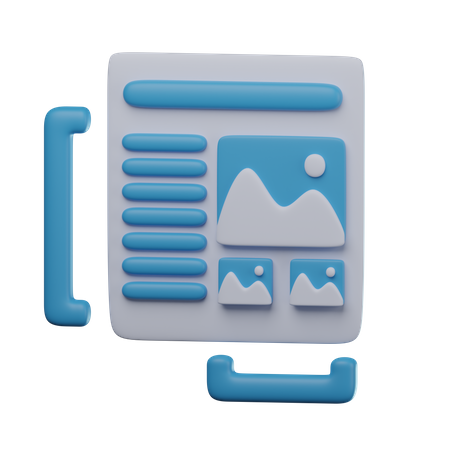 Layout  3D Icon