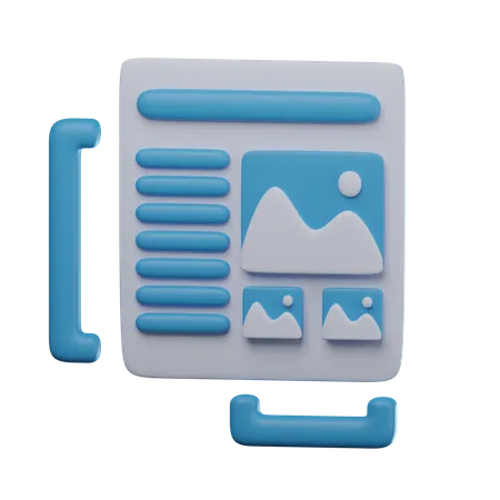 Layout  3D Icon