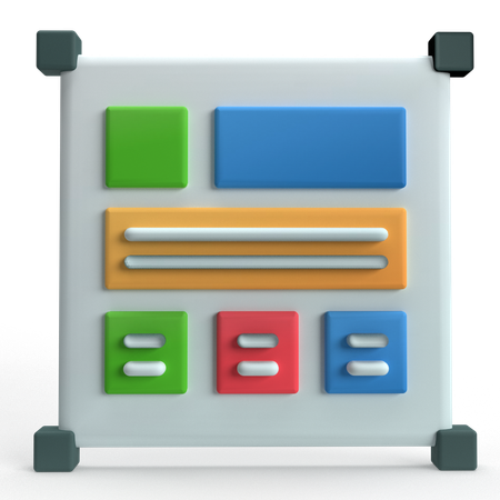 Layout  3D Icon