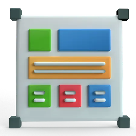 Layout  3D Icon
