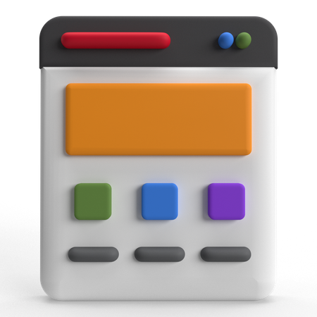 Layout  3D Icon