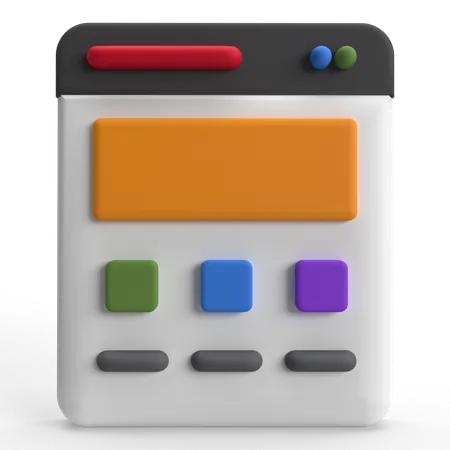 Layout  3D Icon